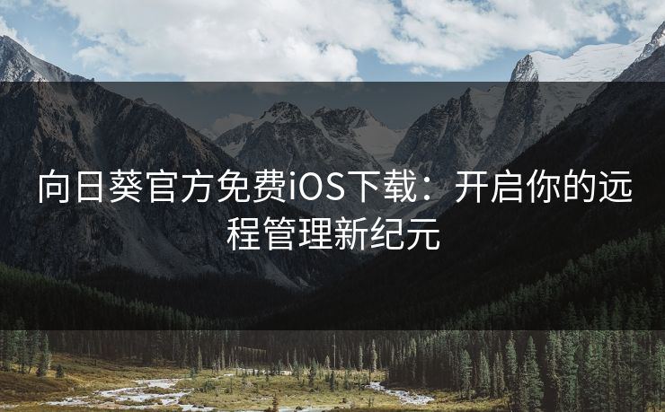 向日葵官方免费iOS下载：开启你的远程管理新纪元
